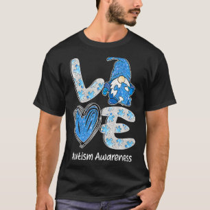 Camiseta Amor Nórdico Gnome Puzzle Fofo Conscientização do