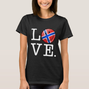 Camiseta Amor Noruega Sorrindo Bandeira