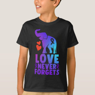 Camiseta Amor Nunca Esquece Alzheimer Elefante 1