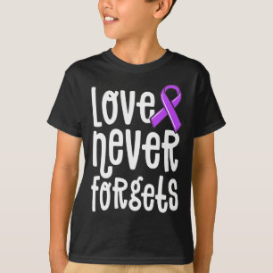 Camiseta Amor Nunca Esquece Memórias Importam Alzheimer Fim