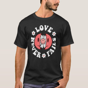 Camiseta Amor Nunca Falha Positividade Cita Palavras Estéti