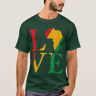 Camiseta AMOR Orgulho negro-americano Junteenésimo Presente