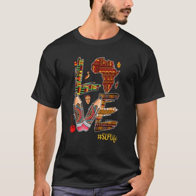 Camiseta Amor Orgulho Vida Negra Orgulho História Africana (Frente)
