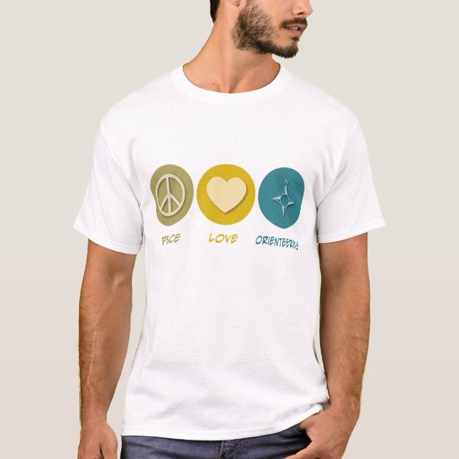 Camiseta Amor Orienteering da paz (Frente)