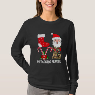 Camiseta Amor Pai Natal Stethoscope Med Surg Nurn Leopard