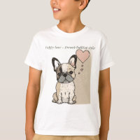 Amor pãozinho - Camisa-T, estilo de cão-touro fran