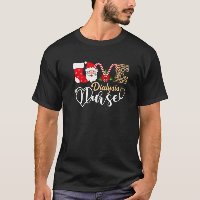 Camiseta Amor Papais noeis de Enfermeira de Diálise Estetos (Frente)