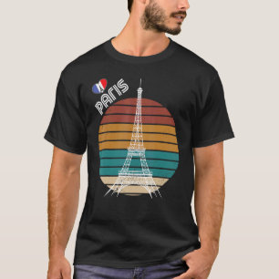 Camiseta Amor Paris Retro Torre Eiffel França Souvernir Tur