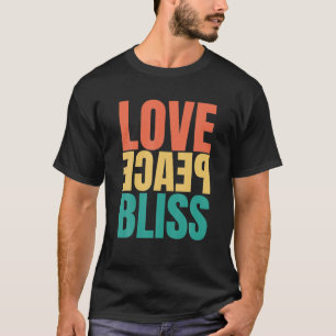 Camiseta Amor Paz Feliz Mulheres Homens Vintage Humano Retr