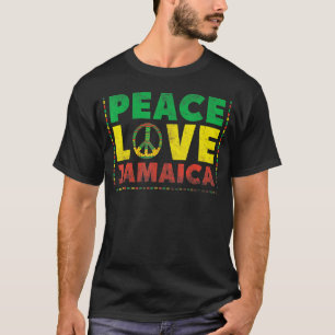 Camiseta Amor Paz Jamaica Sinal de Paz Reggae Vintage Jamai