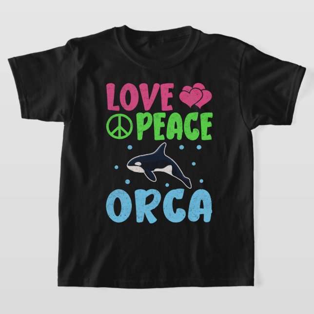 Camiseta Amor Paz Orca Cuja Fora Do Mar Orca (Postura )