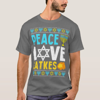 Camiseta Amor Paz Trava Hanukkah Chanukah Judeu
