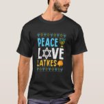 Camiseta Amor Paz Trava Hanukkah Chanukah Presente Judeu<br><div class="desc">Amor Paz Trava Hanukkah Chanukah,  Presente Judeu.</div>