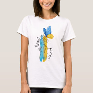 Camiseta Amor, Paz Ucrânia,