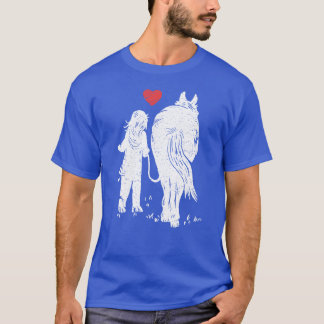 Camiseta Amor pela garota pônei de cavalos