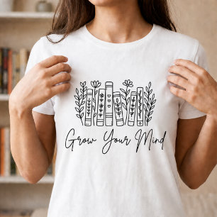 Camiseta Amor Pelo Livro Cresce a Mente Leitores é Amor