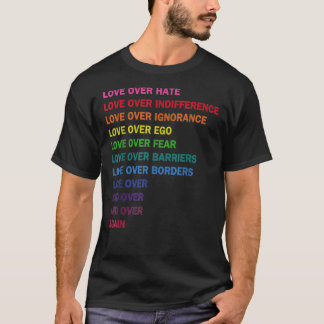 Camiseta amor pelo ódio, amor pela indiferença no LGB