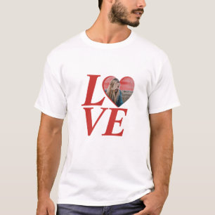 Camiseta Amor personalizado com fotografia em forma de dia