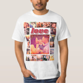 Camiseta Amor personalizado de colagem de fotos