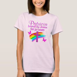 CAMISETA AMOR PERSONALIZADO POR JESUS 50º ANIVERSÁRIO DESIG