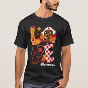 Camiseta Amor Peru Dia de Ação de Graças Hospice Enfermeira