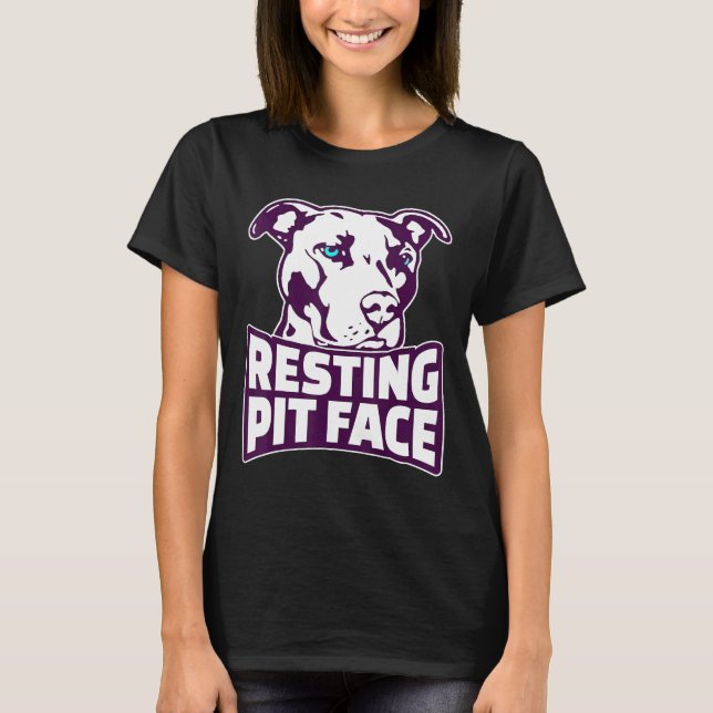 Camiseta Amor Pitbull Descansando Rosto de Pit Um Presente  (Frente)