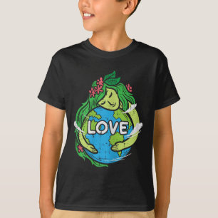Camiseta Amor Planeta Terra-Mãe Hug Ambiente Natureza Ea