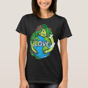 Camiseta Amor Planeta Terra-Mãe Hug Ambiente Natureza Ea