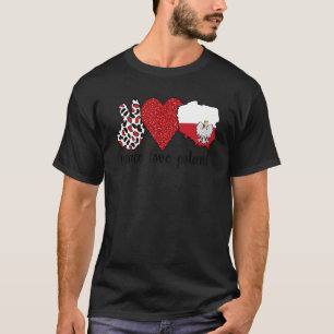 Camiseta Amor Polônia orgulhoso Bandeira Polonesa Raízes Po