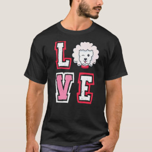 Camiseta Amor Poodle Animal Pup Puppy Pet Dog Proprietário