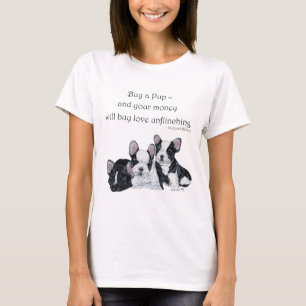 Camiseta Amor por Bulldog Francês Inabalável