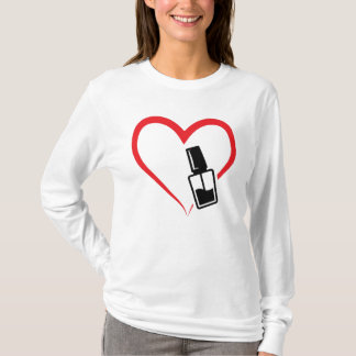 Camiseta Amor por esmalte de unha, Design de manicure