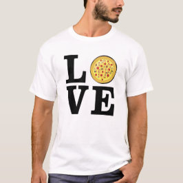 Camiseta Amor por Pizza - Divertido