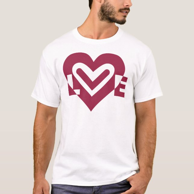 Camiseta Amor por Roxo de Vinho (Frente)