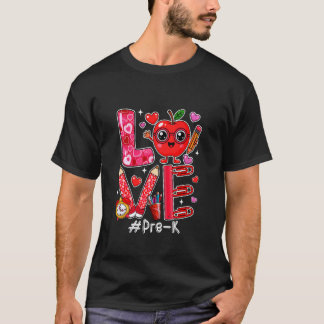 Camiseta Amor Pré-K Corações Lindos Dia dos Namorados Aluno
