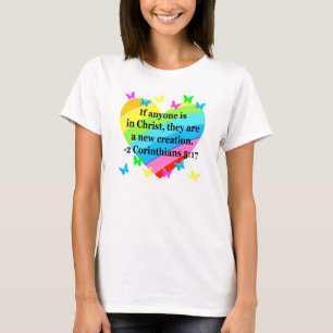 CAMISETA AMOR PREENCHIDO 2 CORINTHIANS 5:17 VERSO