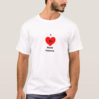 Camiseta Amor preto do unicórnio