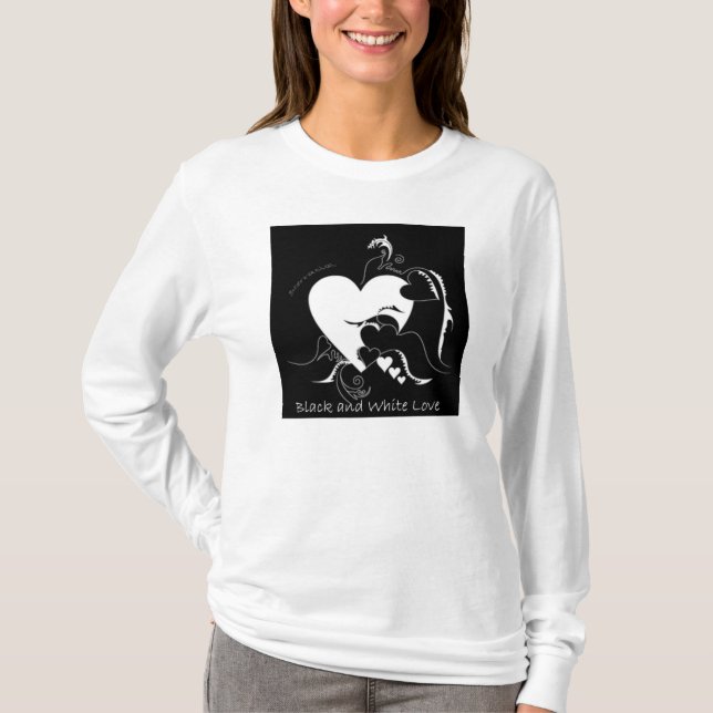 Camiseta Amor preto e branco (Frente)