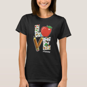 Camiseta Amor Primeiro Dia De Volta À Mãe De Estudantes Cor