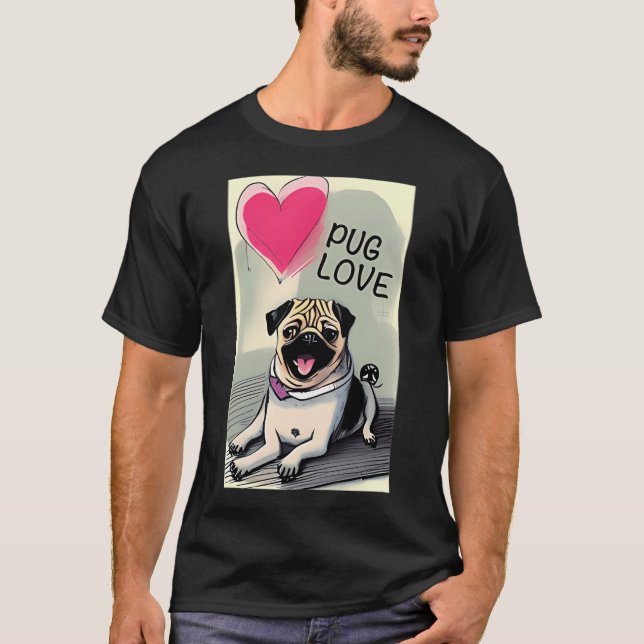 Camiseta Amor pug (Frente)