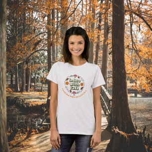 Camiseta Amor Queda Ação de Graças Personalizar Nomes da Fa