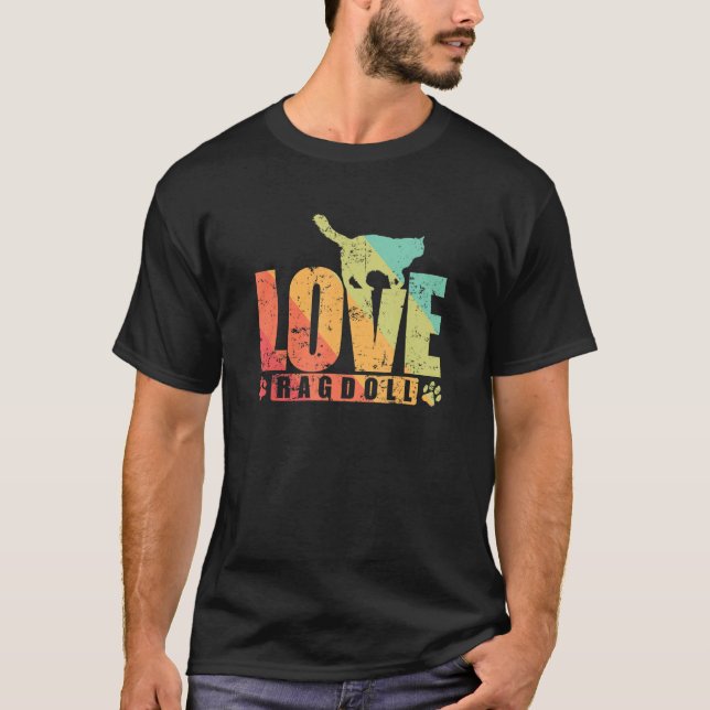 Camiseta Amor Ragdoll Pet Cat (Frente)