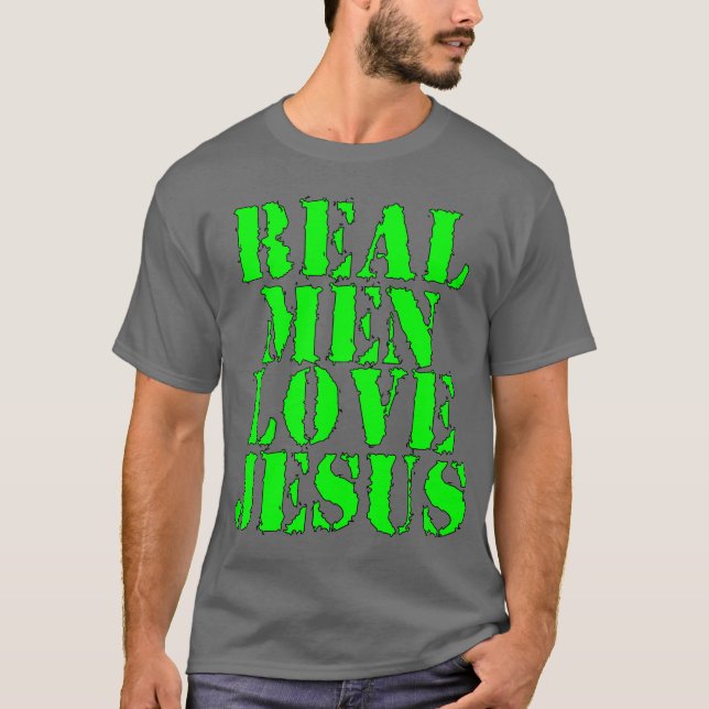 Camiseta Amor real Jesus dos homens (Frente)
