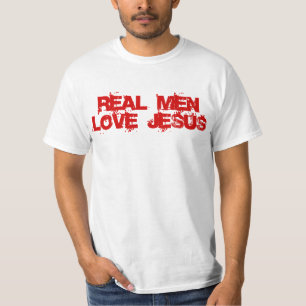Camiseta Amor real Jesus dos homens, t-shirt cristão do pa
