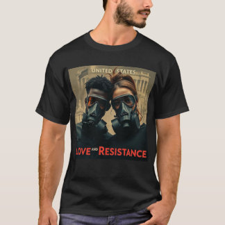 Camiseta AMOR & RESISTÊNCIA Gráficos Americanos Modernos