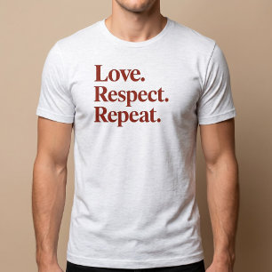 Camiseta Amor. Respeito. Repita. Casais