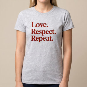 Camiseta Amor. Respeito. Repita. Casais