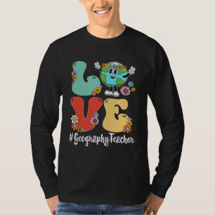 Camiseta Amor Retro Dia da Terra Mundial 2023 Professor de 
