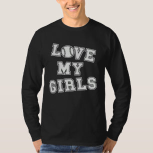 Camiseta Amor retrô meu pai de beisebol e minha mãe de beis