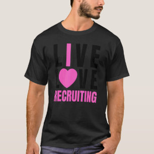 Camiseta Amor Rosa Bonito Ao Vivo Recrutando No Coração Rec